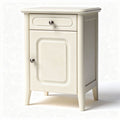 Ivory nightstand with one drawer and cabinet dimensions 40 x 30 x 60cm